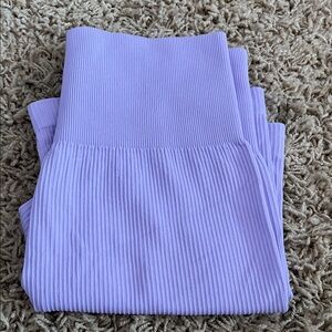 Women’s Lavender Ribbed Mini Bike Shorts
